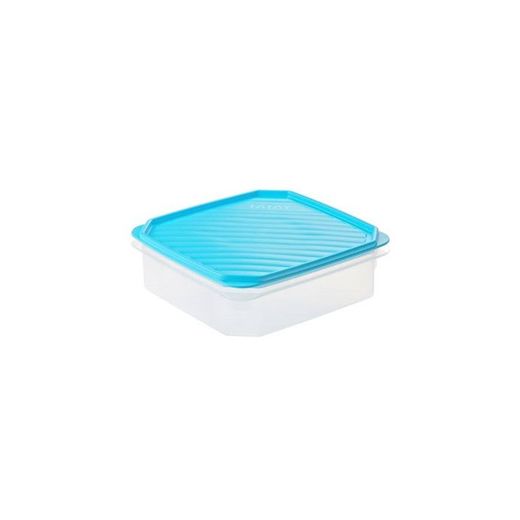 CONTENEDOR ALIMENTO 1,3 L.TOPFLEX CUADRADO TURQUESA (185X185X61 MM)