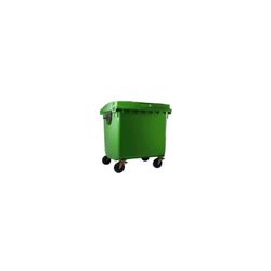 CONTENEDOR BASURERO HDPE VIRGEN 1100L VERDE