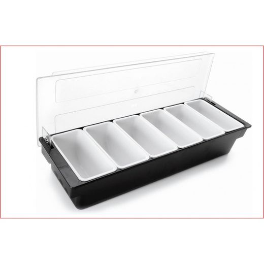 CONTENEDOR CONDIMENTOS 6 SECTORES 450 ML