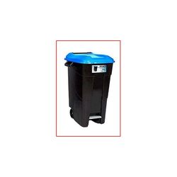 CONTENEDOR C/PEDAL 120 LT TAPA AZUL TAYG