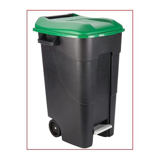 CONTENEDOR C/PEDAL 120 LT TAPA VDE TAYG