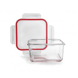 CONTENEDOR DE VIDRIO CUADRADO 450 ML