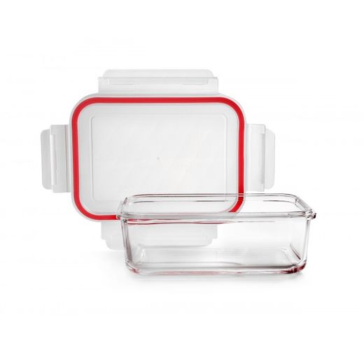CONTENEDOR DE VIDRIO RECTANGULAR 400 ML