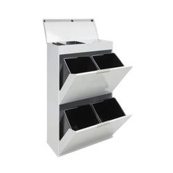 CONTENEDOR ECOCLAS PLUS 4 CUBOS BLANCO CON BANDEJA
