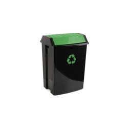 CONTENEDOR RECICLAJE 50 L VERDE(40X35,5X57,5)