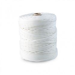 CORDON PP. TRENZADO 4,5MM.200M.BIC.BLANC