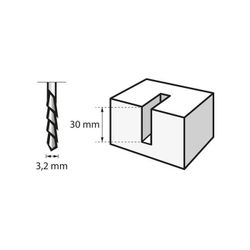 CORTAR .561 MP - BROCA CORTE ESPIRAL MULTIUSOS D.3,2 MM.