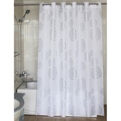 CORTINA TEXTIL ANILLA FACIL ESPIRAL 180X200 PLATA-DINTEX