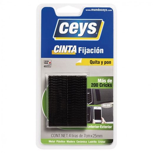 CRICK NEGRO 4 TIRAS DE 7CMX25MM
