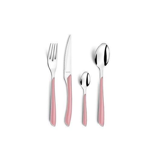 CUBERTERIA 24P ECLAT PASTEL ROSA AMEFA