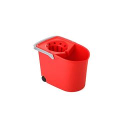 CUBO C/ESC. C/RUEDAS 13,5 L.ROJO