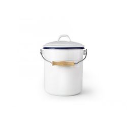 CUBO CON TAPA PARA COMPOST BLANCA 6 LT