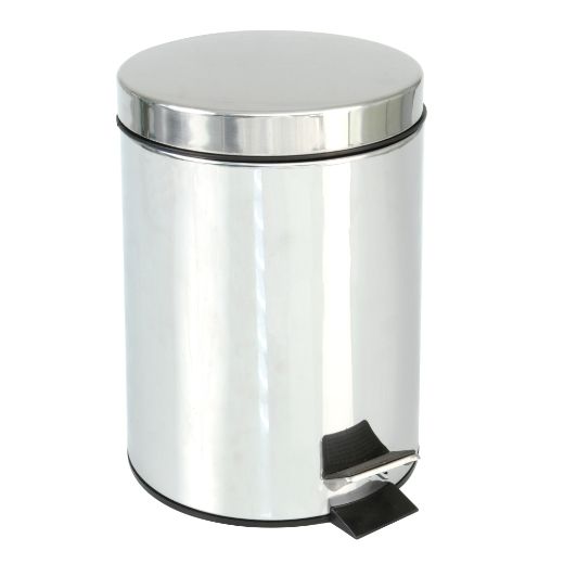 Velta home 20591 | cubo de acero inoxidable con pedal bako | ø25 x 39 cm | acero inoxidable | satinado