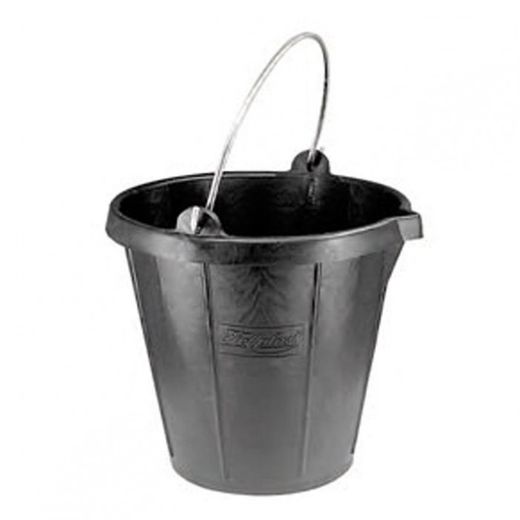 CUBO PLASTICO DE OBRA GRADUADO CON PICO (15 L.)