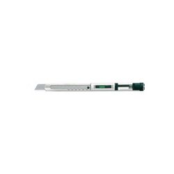 CUTTER INOX SLIM, BLOQUEO DESLIZANTE (PLATA) 0.38X9.2 MM