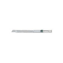 CUTTER METAL SLIM, BLOQUEO DESLIZANTE (PLATA) 0.38X9.2 MM