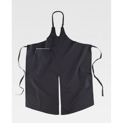 DELANTAL REF.M402 NEGRO+BLANCO T-UNICA