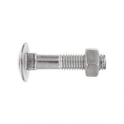 DIN-603/934 TORNILLO CON CABEZA REDONDA CON CUELLO CUADRADO Y TUERCA M-10X140 (100U)