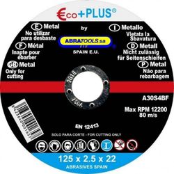 DISCO CORTE ECO+PLUS ACERO 125X2.5X22