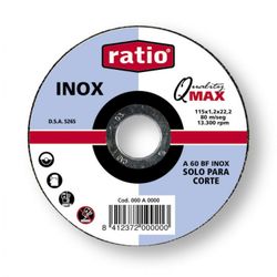 DISCO CORTE INOX/METAL 115X1 RATIO