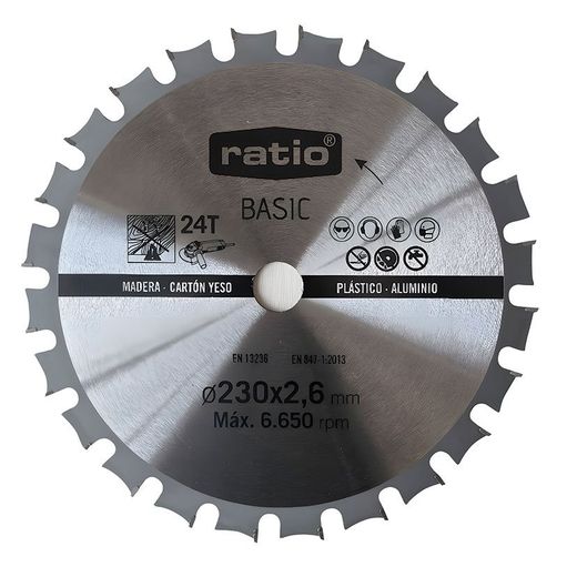 DISCO CORTE P/MADERA Ø 230X2.6X22.23MM