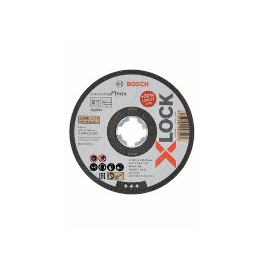 DISCO CORTE X-LOCK STANDARD FOR INOX 125 X 1MM