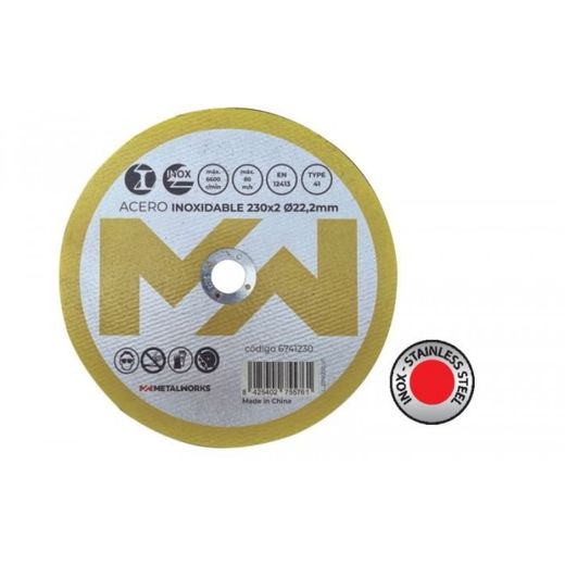 DISCO DE CORTE ACERO INOX - TYPE41 230X2MM D.22,2