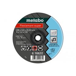 DISCO DE DESBASTE FLEXIAMANT SUPER A30-O, ACERO INOXIDABLE D.115X6 EMBUTIDO 80 M/S