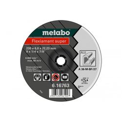 DISCO DE DESBASTE FLEXIAMANT SUPER A36-M, ALUM., BRONCE D.125X6 EMBUTIDO 80 M/S