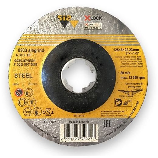DISCO DE DESBASTE X-LOCK 6.0 MM 115 MM SERIE 8933 SIAGRIND