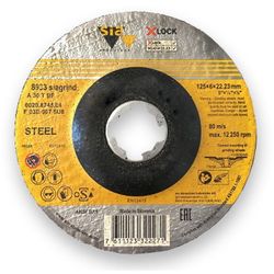 DISCO DE DESBASTE X-LOCK 6.0 MM 125 MM SERIE 8933 SIAGRIND