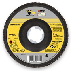 DISCO DE LAMINAS ESPECIAL 8 G./13 G. T29 X-LOCK STANDARD INOX 115 MM GRANO 120 SERIE 2824 SIAFLAP
