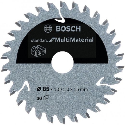 DISCO DE SIERRA CIRCULAR STANDARD FOR MULTI MATERIAL PARA SIERRAS BATERIA 85X1.5 1X15 T30