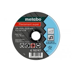 DISCO DE TRONZAR FLEXIAMANT SUPER A30-O, ACERO INOXIDABLE D.125X6 EMBUTIDO 80 M/S