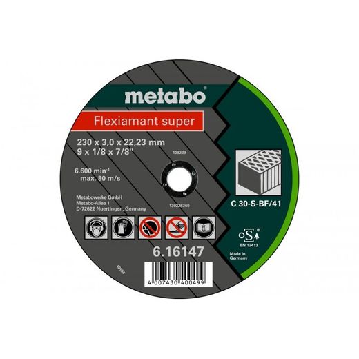 DISCO DE TRONZAR FLEXIAMANT SUPER C30-S, PIEDRA D.180X3 PLANO 80 M/S