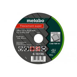 DISCO DE TRONZAR FLEXIAMANT SUPER C60-T, CERAMICOS D.115X1,0 PLANO 80 M/S