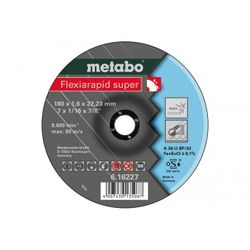 DISCO DE TRONZAR FLEXIARAPID SUPER A46-U-BF, INOX HIDRORESIST. D.180X1,6 EMBUTIDO 80 M/S