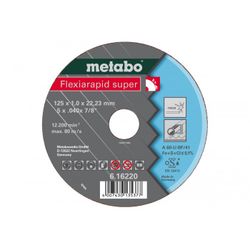 DISCO DE TRONZAR FLEXIARAPID SUPER A60-U-BF, INOX HIDRORESIST. D.115X1,0 EMBUTIDO 80 M/S