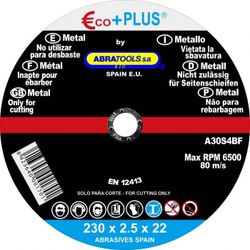 DISCO ECO+PLUS CORTE ACERO 230X2,5X22   .