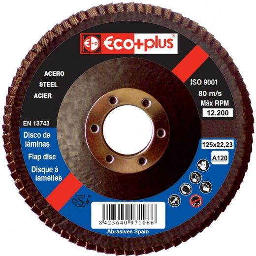 DISCO LAMINAS ECO+PLUS D.125 EA-120 SOPORTE FIBRA