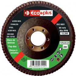 DISCO LAMINAS ECO+PLUS D.125 EZ-80 SOPORTE FIBRA