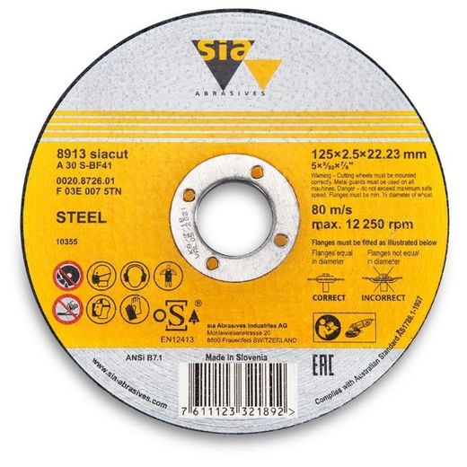 DISCO TRONZADOR DE 1,8 MM 230 MM SERIE 8913 SIACUT