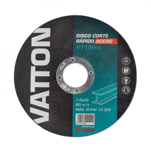 DISCO VATTON ACERO/INOX.115X1.0MM. LATA