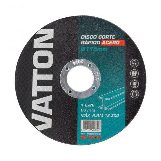 DISCO VATTON CORTE ACERO/INOX.115X1.2MM.