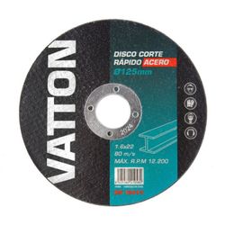 DISCO VATTON CORTE ACERO/INOX.125X1.6MM.