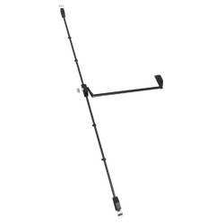 Dispositivo antipánico de empuje, modelo de sobreponer con tres puntos de cierre de la gama universal en acabado negro-negro.