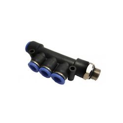 DISTRIBUIDOR MULTIPLE TUBO, ROSCA MACHO CILINDRICA D.6 R 1/8 BSPP