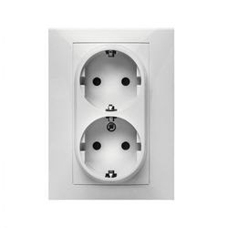 DOBLE TOMA DE CORRIENTE 16A-250V BLANCO