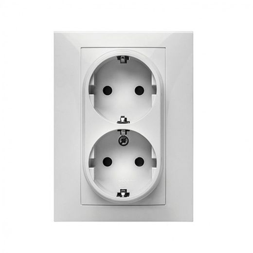 DOBLE TOMA DE CORRIENTE 16A-250V BLANCO