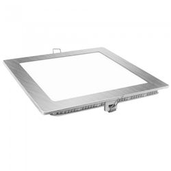 DOWNLIGHT LED CUADRADO PLATA 9W.FRIA